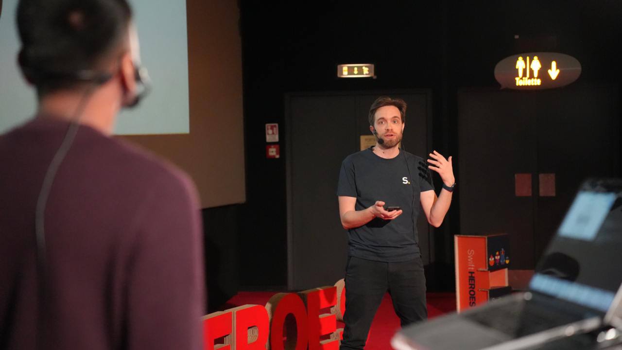 Interviewing speakers at Swift Heroes