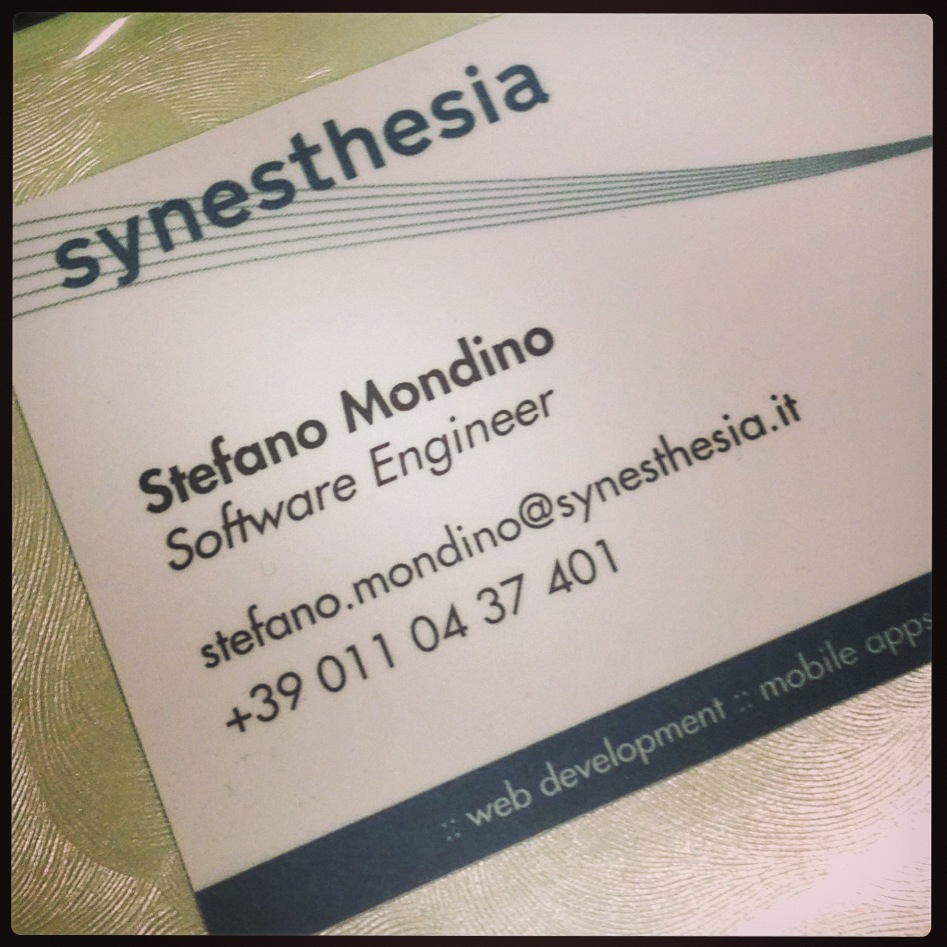 My first business card